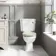 Hudson Traditional Close Coupled Toilet With Chalk White Wooden Seat