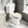 Hudson Traditional Close Coupled Toilet With Chalk White Wooden Seat
