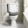 Hudson Traditional Close Coupled Toilet With Graphite Grey Wooden Seat