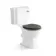 Hudson Traditional Close Coupled Toilet With Graphite Grey Wooden Seat