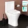 Orlando Rimless Comfort Height Close Coupled Toilet With Soft Close Slim Seat