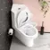 Denver Rimless Fully Back to Wall Close Coupled Corner Toilet With Soft Close Slim Seat