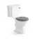 Hudson Traditional Close Coupled Toilet With Dove Grey Seat & Pedestal Basin - Single Tap Hole