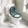 Hudson Traditional Close Coupled Toilet With Midnight Green Seat & Pedestal Basin - Single Tap Hole