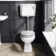 Hudson Traditional Low-Level Toilet With Cotton White Seat & Pedestal Basin - Single Tap Hole
