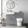 Harper Stone Grey Combination Vanity Basin and Miami Toilet 1200mm