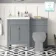 Bermuda Dove Grey Basin Vanity and Back To Wall Unit 1100mm (Excludes Pan & Cistern)
