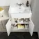 Monaco Chalk White Combination Vanity Traditional Basin and Boston Toilet 1500mm