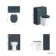 Traditional Inky Blue Back To Wall Unit and Hudson Toilet with Wooden Seat