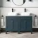 Bermuda Inky Blue Vanity with Marble Top & Curved Counter Top Basin 1200mm
