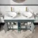 Bermuda Midnight Green Vanity with Marble Top & Oval Counter Top Basin 1200mm - Brushed Brass Accents