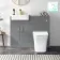 Harper Stone Grey Combination Vanity Basin & Houston Toilet 1000mm - Brushed Brass Accents