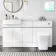 Foster Gloss White Combination Vanity Basin with Marble Top & Houston Toilet 1500mm