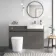 Foster Tungsten Grey Combination Vanity Basin and Boston Toilet 1200mm - Right Handed