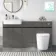 Foster Tungsten Grey Combination Vanity Basin with Marble Top & Boston Toilet 1500mm