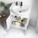 Quartz Gloss White Combination Vanity Basin and Denver Toilet 1150mm - Black Accents