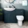 Capri Navy Blue Combination Vanity Basin and Denver Toilet 1150mm - Chrome Handles