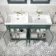 Lucia Midnight Green Double Basin Vanity 1200mm - Brass Knurled Handles