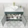 Lucia Midnight Green Vanity with Marble Top & Oval Counter Top Basin 1030mm - Brushed Brass Accents