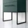 Elba Midnight Green Wall Hung Basin Drawer Vanity 600mm with Matt Black Stand