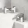 Lea Chrome Basin & Bath Mixer Tap Set