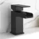 Avon Matt Black Waterfall Basin & Bath Mixer Tap Set