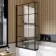 Zurich Easy Clean Matt Black Grid L Shaped Bath Screen - 800mm