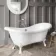 Tonbridge 1600mm Roll Top Bath - White Claw Feet