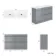 Trent Stone Grey Double Basin Drawer Vanity 1200mm