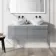 Trent Stone Grey Double Wall Hung Drawer Vanity with Marble Top & Oval Counter Top Basin 1200mm