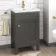 Bermuda Graphite Grey Basin Vanity 500mm - Brushed Brass Accents