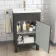 Bermuda Graphite Grey Basin Vanity 500mm - Brushed Brass Accents
