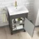 Bermuda Graphite Grey Basin Vanity 500mm - Brushed Brass Accents