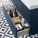 Crete Fluted Navy Blue Wall Hung Basin Drawer Vanity 800mm