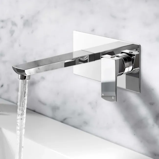 Soar Chrome Wall Mounted Basin Mixer Tap