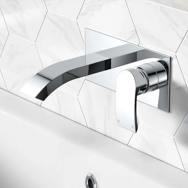 Severn Chrome Wall Mounted Basin Mixer Tap