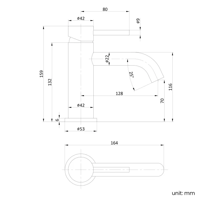 Selma Matt Black Basin Mixer Tap