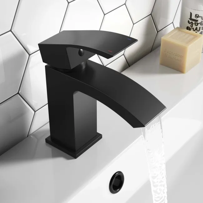 Brora Matt Black Basin Mixer Tap
