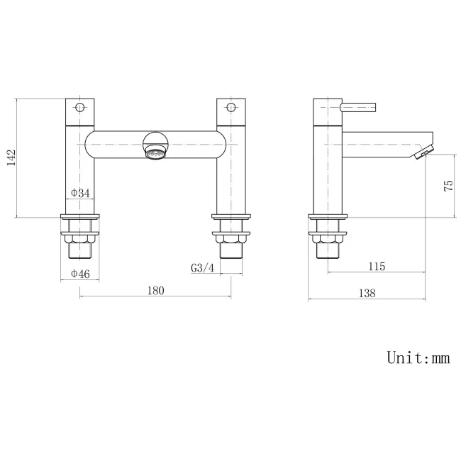 Trent Chrome Bath Filler