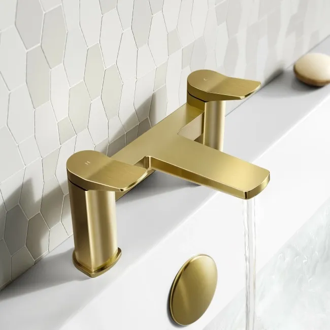 Aire Brushed Brass Bath Filler