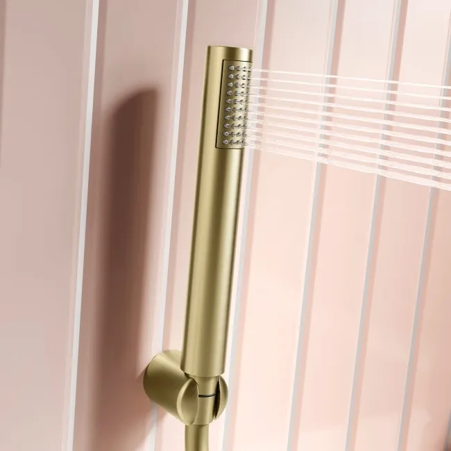 Selma Brushed Brass Bath Filler & Handheld Shower