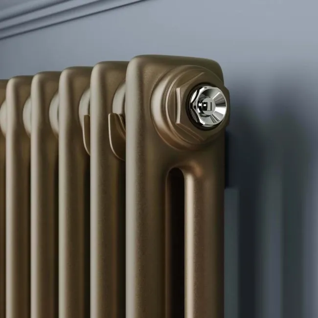Athens Antique Gold Double Column Vertical Traditional Radiator 1800x560mm