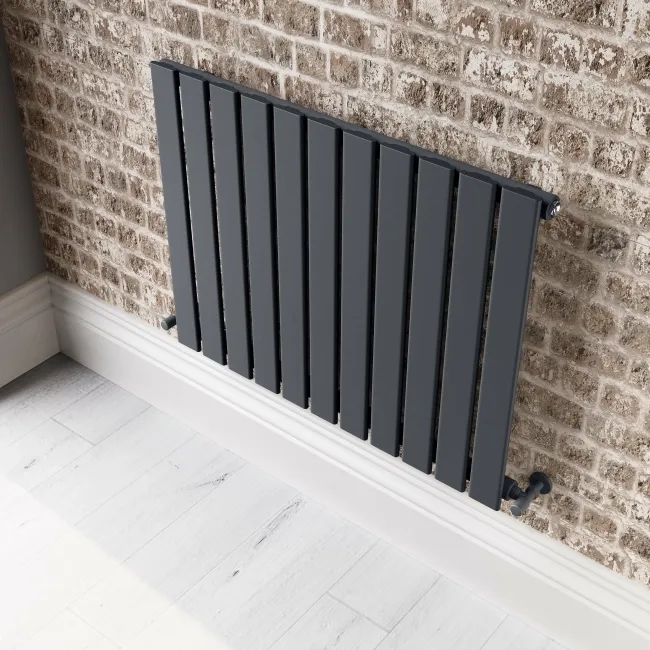 Faro Anthracite Single Flat Panel Horizontal Radiator 600x770mm