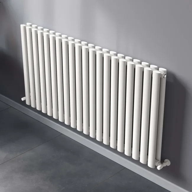 Marbella White Double Oval Panel Radiator 600x1200mm