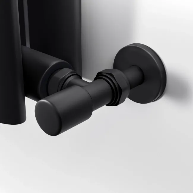 Marbella Matt Black Double Oval Panel Radiator 600x1440mm