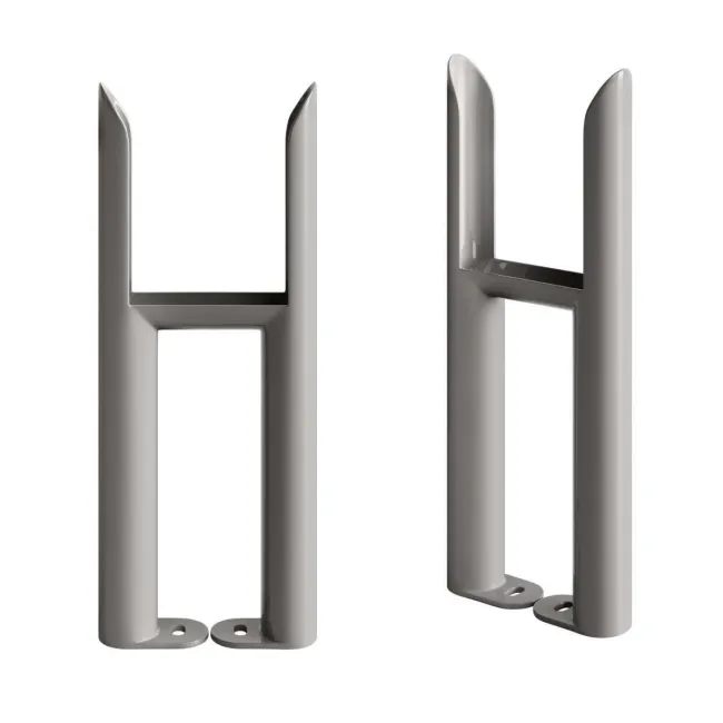 Stone Grey Traditional 3 Column Radiator Feet