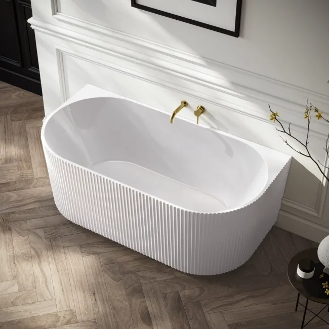 Barnet 1500mm Fluted Back To Wall Bath