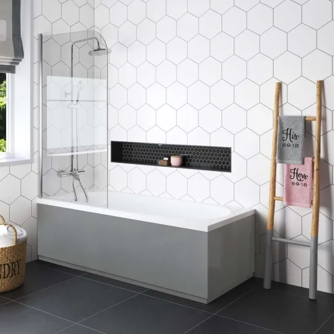 Stone Grey Wooden Bath Front Panel 1700mm