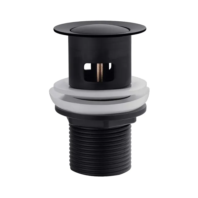 Matt Black Pop Up Basin Waste - Slotted