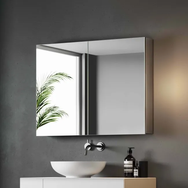 Elena Stainless Steel Mirror Cabinet 600x800mm